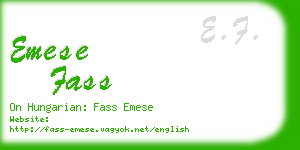 emese fass business card
